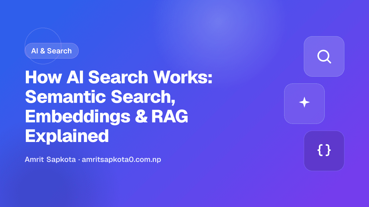 How AI Search Works: Semantic Search, Embeddings & RAG Explained